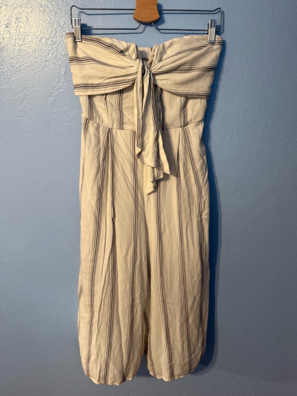bailey blue Strapless Jumpsuit with Tie-Front